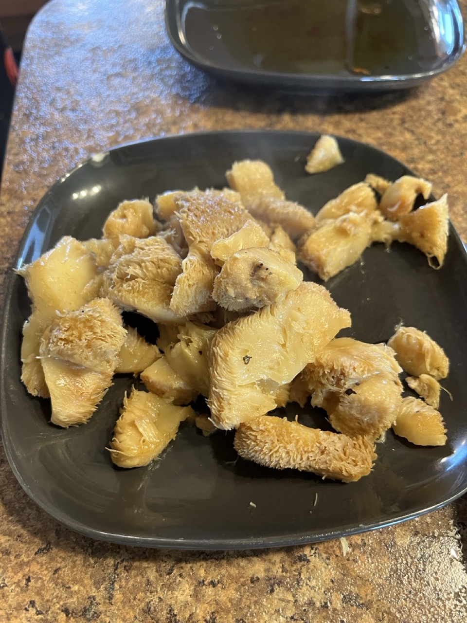 Fresh lion's mane mushrooms